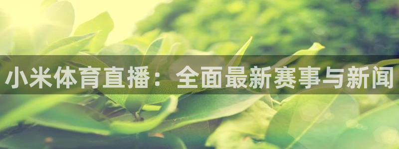 小米体育直播：全面最新赛事与新闻